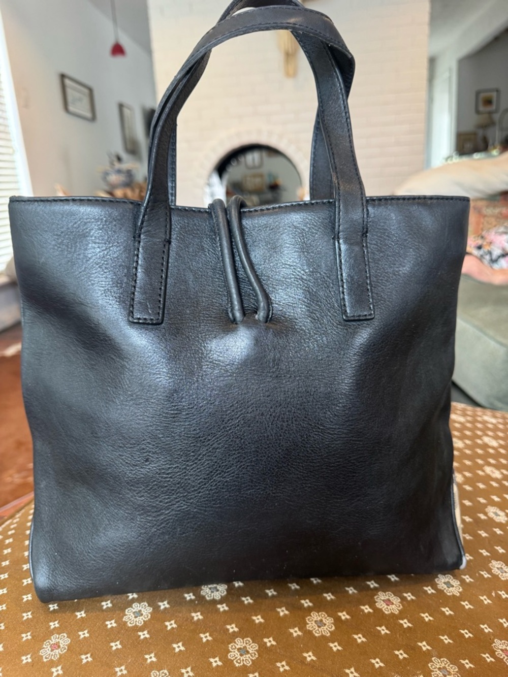 Burberry HayMarket Silver Horn Toggle Handbag - Picture 6 of 11